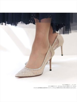 画像10: [送料無料][COMEX][Platino deux]プラチナドゥ・ブラック・シルバー・ゴールド・ピンヒール・ポインテッドトゥ・ラメ・ラインストーン・8cm・パンプス[即日発送]