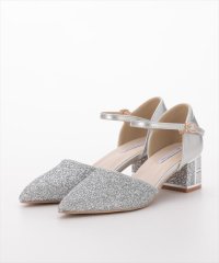 [haremode]シルバー・ベージュ・ブラック・グリッター・チャンキーヒール・5cm・アンクルストラップ・パンプス[即日発送]