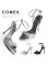 画像1: [送料無料][comex]シルバー・ゴールド・ブラック・ピンヒール・アンクルストラップ・12cm・ハイヒール・ラメ・サンダル[大きいサイズあり] (1)