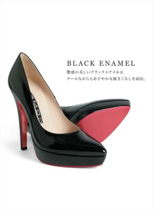 画像10: [送料無料][COMEX]ブラック・ブラックスエード・ピンクベージュエナメル・ブラックエナメル・ポインテッドトゥ・ピンヒール・ヒール13cm・本革・厚底・プラットフォーム・パンプス[大きいサイズあり]