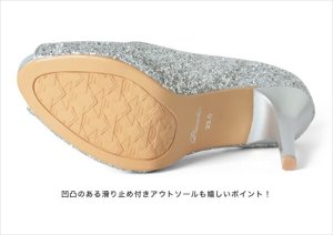 画像2: [COMEX][Platino deux]プラチナドゥ ヒール11cm オープントゥ ピンヒール パーティー グリッターラメ パンプス