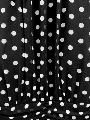 画像13: [送料無料][GINZA COUTURE]ネイビー・ブラック・レッド・ドット・ハイウエスト・ノースリーブ・Aライン・ミディアムドレス・ワンピース[即日発送][大きいサイズあり]