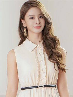 画像10: [送料無料][GINZA COUTURE]ベージュ×ブラック・アイボリー・ネイビー・フラワープリント・ボタン・襟付き・Aライン・ノースリーブ・シフォン・ミディアムドレス・ワンピース[即日発送][大きいサイズあり]