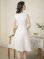 画像9: [送料無料][GINZA COUTURE]イエロー・ホワイト・ツイード・Aライン・シンプル・ドット風・ミディアムドレス・ワンピース[即日発送][大きいサイズあり]