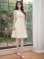画像6: [送料無料][GINZA COUTURE]イエロー・ホワイト・ツイード・Aライン・シンプル・ドット風・ミディアムドレス・ワンピース[即日発送][大きいサイズあり]