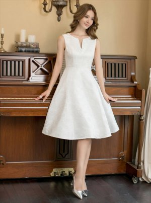 画像15: [送料無料][GINZA COUTURE]ブルー・ピンク×シルバー・ホワイト・ピンク×ゴールド・フラワープリント・金糸・Aライン・ミディアムドレス・ワンピース[即日発送][大きいサイズあり]