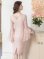 画像9: [送料無料][GINZA COUTURE]ホワイト・ピンク・総レース・タイト・７分袖・フリルスリーブ・ミディアムドレス・ワンピース[即日発送][大きいサイズあり]