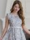 画像4: [送料無料][GINZA COUTURE]ブルー・ピンク・フレンチ・フリルスリーブ・総レース・Aライン・ミディアムドレス・ワンピース[即日発送][大きいサイズあり]