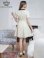 画像3: [送料無料][GINZA COUTURE]アイボリー・ネイビー・ピンク・バイカラー・半袖・リボン・ボタン・プリーツ・Aライン・ミニドレス・ワンピース[即日発送][大きいサイズあり]