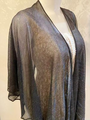 画像7: [GINZA COUTURE]ベージュ・ブラック・金糸・シンプル・エレガント・パーティー・三角・ショール・ストール[即日発送]