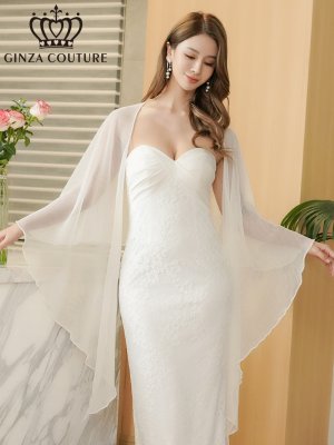 画像4: [GINZA COUTURE]ブラック・ホワイト・ピンク・レッド・ベージュ・金糸・シンプル・エレガント・パーティー・三角・ショール・ストール[即日発送]