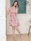 画像1: [送料無料][GINZA COUTURE]ピンク・ノースリーブ・花柄・プリント・シフォン・肩リボン・ティアード・フリル・アシンメトリー・Aライン・ミニドレス・ワンピース[即日発送][大きいサイズあり] (1)