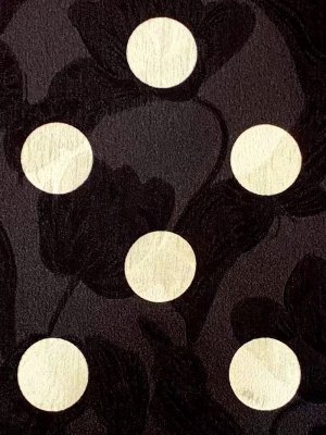 画像7: [送料無料][GINZA COUTURE]ベージュ・ブラック・ノースリーブ・サテンジャガード・花柄・ドット・リボンベルト・Aライン・ミディアムドレス・ワンピース[即日発送][大きいサイズあり]