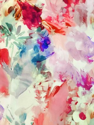 画像19: [送料無料][GINZA COUTURE]パープル・ブルー・イエロー・ピンク・シワ加工サテン・フラワー柄・花柄・プリント・ノースリーブ・ウエストリブ・Aライン・ロングドレス[即日発送][大きいサイズあり]