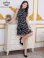 画像5: [送料無料][GINZA COUTURE]ブラック×ホワイト・花柄・プリント・首元フリル・ウエストマーク・アメリカンスリーブ・ティアード・Aライン・ミニドレス・ワンピース[即日発送][大きいサイズあり]