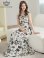 画像6: [送料無料][GINZA COUTURE]ホワイト×ブラック・ブラック×ホワイト・イエロー・パープル・ロイヤルブルー・ホワイト・ワインレッドサテン・シンプル・Vネック・ノースリーブ・ウエストマーク・Aライン・ロングドレス[即日発送][大きいサイズあり] (6)