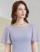 画像16: [送料無料][GINZA COUTURE]ロイヤルブルー・オレンジ・グレー・ワンカラー・シンプル・スクープネック・袖付き・半袖・膝丈・無地・タイト・ミディアムドレス・ワンピース[即日発送][大きいサイズあり] (16)