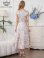 画像3: [送料無料][GINZA COUTURE]グレー×オレンジ・ノースリーブ・カットアウト・花柄・ジャガード・フィッシュテール・Aライン・ミディアムドレス・ワンピース[即日発送][大きいサイズあり] (3)