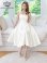 画像1: [送料無料][GINZA COUTURE]ホワイト・ワインレッド・ワンカラー・シンプル・サテン・ノースリーブ・フレア・Aライン・ミディアムドレス・ワンピース[即日発送][大きいサイズあり] (1)