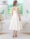 画像3: [送料無料][GINZA COUTURE]ホワイト・ワインレッド・ワンカラー・シンプル・サテン・ノースリーブ・フレア・Aライン・ミディアムドレス・ワンピース[即日発送][大きいサイズあり] (3)