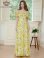 画像1: [送料無料][GINZA COUTURE]イエロー・レッド・シフォン・キャミソール・オフショルダー・花柄・プリント・ロングドレス・ワンピース[即日発送][大きいサイズあり] (1)