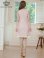 画像3: [送料無料][GINZA COUTURE]ピンク・ブルー・ノースリーブ・ビジューブローチ・ツイード・金糸・裾プリーツ・Aライン・ミニドレス・ワンピース[即日発送][大きいサイズあり]