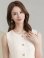 画像10: [送料無料][GINZA COUTURE]イエロー・ホワイト・ピンク・ワンカラー・ツイード・フリンジ・ノースリーブ・ビジューボタン・ポケット・Aライン・ミニドレス・ワンピース[即日発送][大きいサイズあり] (10)