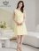 画像5: [送料無料][GINZA COUTURE]イエロー・ホワイト・ピンク・ワンカラー・ツイード・フリンジ・ノースリーブ・ビジューボタン・ポケット・Aライン・ミニドレス・ワンピース[即日発送][大きいサイズあり] (5)