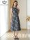 画像8: [送料無料][GINZA COUTURE]ブラック・グレー・花柄・シワ加工・ノースリーブ・ブローチ・ポケット・Aライン・ミディアムドレス・ワンピース[即日発送][大きいサイズあり] (8)