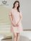 画像2: [送料無料][GINZA COUTURE]ピンク・イエロー・ワンカラー・フリンジジャガード・ラインストーン・パール・半袖・フリル・Aライン・ミニドレス・ワンピース[即日発送][大きいサイズあり] (2)
