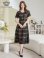 画像5: [送料無料][GINZA COUTURE]ブラック・総レース・ビジューボタン・半袖・フェイクポケット・Aライン・ミディアムドレス・ワンピース[即日発送][大きいサイズあり] (5)
