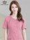 画像4: [送料無料][GINZA COUTURE]ピンク・ブルー・ワンカラー・半袖・Aライン・お花ボタン・シンプル・ミニドレス・ワンピース[即日発送][大きいサイズあり] (4)
