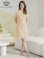 画像5: [送料無料][GINZA COUTURE]イエロー・ピンク・ワンカラー・半袖・Aライン・お花ボタン・フェイクポケット・ミニドレス・ワンピース[即日発送][大きいサイズあり] (5)