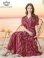 画像6: [送料無料][GINZA COUTURE]レッド・リーフ柄・プリント・Vネック・半袖・ベルト付き・Aライン・ロングドレス[即日発送][大きいサイズあり] (6)