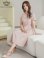 画像6: [送料無料][GINZA COUTURE]ピンク・ネイビー・ジャガード・花柄・半袖・ベルト付き・Aライン・フレア・ミディアムドレス・ワンピース[即日発送][大きいサイズあり] (6)