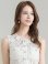 画像4: [送料無料][GINZA COUTURE]ホワイト・グリーン・総レース・ビジューボタン・フェイクポケット・インナーキャミソール付き・タイト・ノースリーブ・ミニドレス・ワンピース[即日発送][大きいサイズあり] (4)
