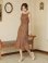 画像15: [送料無料][GINZA COUTURE]パープル・ピンク・ブラウン・ホワイト・レース・ノースリーブ・マーメイドライン・ミディアムドレス・ワンピース[即日発送][大きいサイズあり]