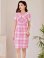 画像9: [送料無料][GINZA COUTURE]レッド・ピンク・ブラック・ツイード・チェック・半袖・ミニドレス・ワンピース[即日発送][大きいサイズあり]