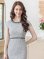 画像4: [送料無料][GINZA COUTURE]グレー・タイト・フレンチスリーブ・ツイード・ミニドレス・ワンピース[即日発送][大きいサイズあり]