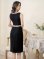 画像3: [送料無料][GINZA COUTURE]ブラック・ノースリーブ・切り替え・ツイード・タイト・膝丈・ワンピース[即日発送][大きいサイズあり]