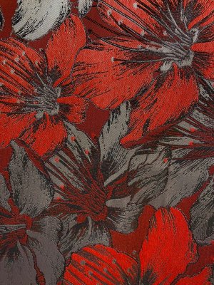 画像13: [送料無料][GINZA COUTURE]ピンク×シルバー・ネイビー・レッド・ジャガード・アシメントリー・ノースリーブ・フラワープリント・Aライン・ミディアムドレス・ワンピース[即日発送][大きいサイズあり]