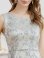 画像4: [送料無料][GINZA COUTURE]グレー・ピンク・ブラック・花柄・ジャガード・ノースリーブ・Aライン・ミディアムドレス・ワンピース[即日発送][大きいサイズあり] (4)