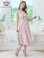画像8: [送料無料][GINZA COUTURE]グレー・ピンク・ブラック・花柄・ジャガード・ノースリーブ・Aライン・ミディアムドレス・ワンピース[即日発送][大きいサイズあり] (8)