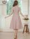 画像3: [送料無料][GINZA COUTURE]ピンク・ブラック・ワインレッド・ブラウン・グリーン・ボタン・ノースリーブ・Aライン・ミディアムドレス・ワンピース[即日発送][大きいサイズあり]