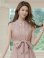 画像4: [送料無料][GINZA COUTURE]ピンク・ブラック・ワインレッド・ブラウン・グリーン・ボタン・ノースリーブ・Aライン・ミディアムドレス・ワンピース[即日発送][大きいサイズあり]