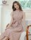 画像6: [送料無料][GINZA COUTURE]ピンク・ブラック・ワインレッド・ブラウン・グリーン・ボタン・ノースリーブ・Aライン・ミディアムドレス・ワンピース[即日発送][大きいサイズあり]