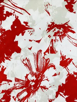 画像7: [送料無料][GINZA COUTURE]ホワイト×ブラック・ホワイト×レッド・花柄・プリント・サテン・ノースリーブ・切替・Aライン・ミディアムドレス・ワンピース[即日発送][大きいサイズあり]