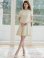 画像5: [送料無料][GINZA COUTURE]アイボリー・リボン・半袖・ラインストーン・フェイクポケット・Aライン・ミニドレス・ワンピース[即日発送][大きいサイズあり]