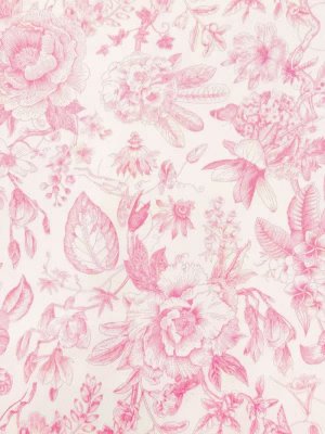 画像7: [送料無料][GINZA COUTURE]ホワイト×ピンク・ホワイト×ブルー・花柄・プリント・サテン・首元フリル・ウエストマーク・マキシ・アメリカンスリーブ・Aライン・ロングドレス[即日発送][大きいサイズあり]