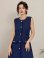 画像4: [送料無料][GINZA COUTURE]ネイビー・オレンジ・ピンク・ベージュ・ツイード・ノースリーブ・Aライン・ワンピース[即日発送][大きいサイズあり]